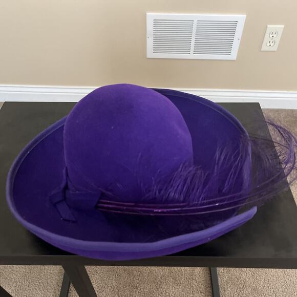 Jack Mcconnell Vintage hat, Purple Wool, Beautiful Unique. 100% Wool. - Picture 2 of 10
